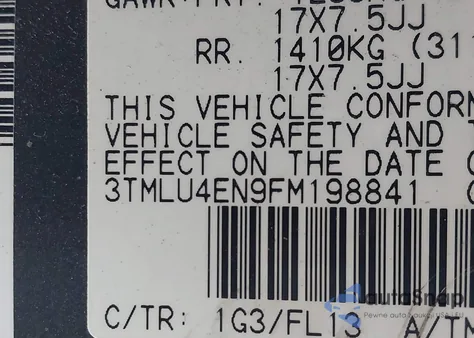 2015 Toyota Tacoma Base V6 из США, поврежденный, VIN 3TMLU4EN9FM198841